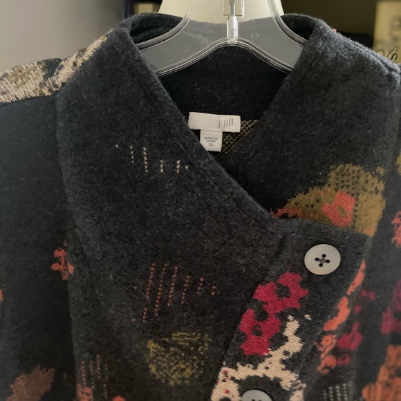 NWOT STUNNING J JILL JACQUARD CARDIGAN SWEATER COAT XS - Picture 7 of 13